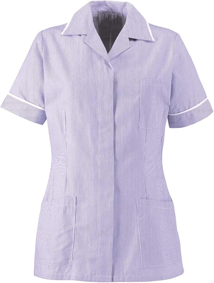 Alexandra Workwear Womens Stripe Healthcare Tunic Amazon.co.uk Clothing