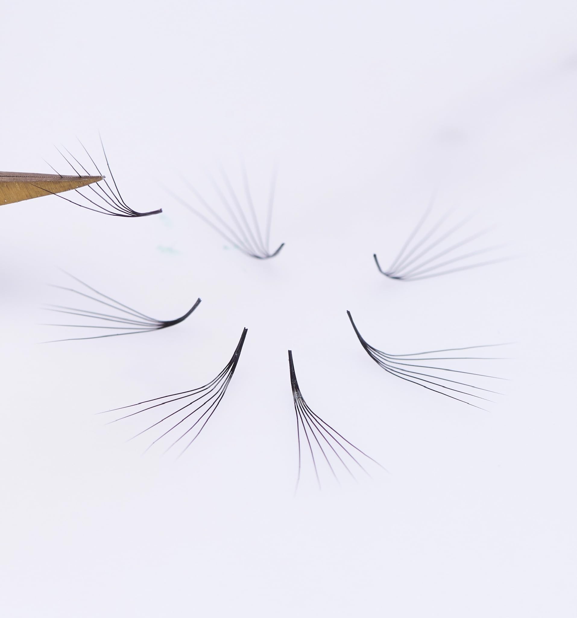 Photo 1 of 1200 Premade volume fans eyelash extension | 8 sizes-in-1 round mixed box | Includes lengths 9-16mm | C, CC, D, M, L curl| For professional lash artists | 6D Volume (M curl 7-14mm)