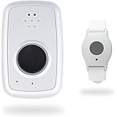 ADT - On-The-Go Mobile Medical Alert System for Seniors - GPS Capabilities, Included Waterproof Wearable Panic Button, 24/7 U.S. Based Monitoring (White Wristband)