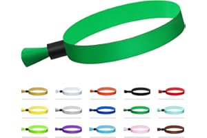 COMFLORA 100 Cloth Wristbands for Events, Lightweight Concert & Club Entry (Green)