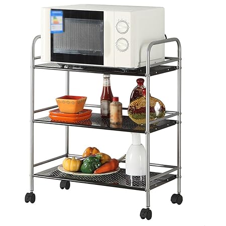 LI Jing Shop- Estante de la Cocina Estilo del Piso Almacenaje Rack ...