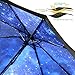 Bes High Grade Portable Sun Umbrella, Black Glue Anti UV Coating, Aluminum Alloy Umbrella Holder, Gift Boutique, Outdoor Sunshade, Sun Block, rain, Black Umbrella with Blue Sky Bottom.give Present