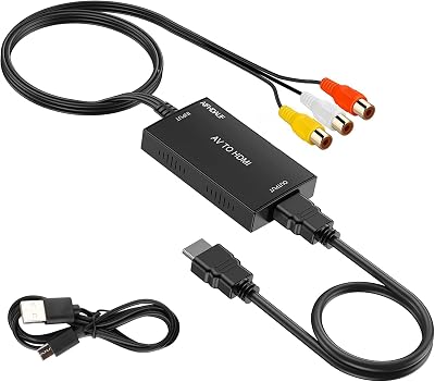 AIFHDAUF RCA to HDMI Converter with HDMI Cable 720p 1080p AV to HDMI