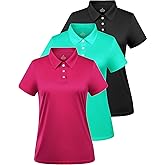 Ullnoy Women Soft Polo Shirts Short Sleeve Dry Fit Golf Shirt for Women Moisture Wicking Athletic Polo Tee Pack