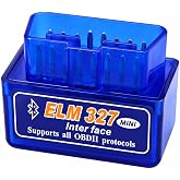 ViaBecs OBD2 Scanner Bluetooth 5.1 Adapter for iPhone &amp; Android, OBDII Car Diagnostic Code Reader for 12V Gas Cars, Check Engine Light Reader with Live Data, VIN, RPM, Coolant Temp, YMOBD App