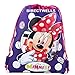 Disney Minnie Mouse Authentic Licensed Drawstring Bag Backpack (Purple)