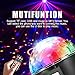 Outgeek DJ Lights, 9 Color LED Bluetooth Stage Lights DJ Stage Lighting Rotating Crystal Magic Ball Light Sound Activated Light with Remote Control MP3 Play and USB for Disco Xmas KTV Club Pub Show