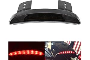NATGIC 1PC Motorcycle Tail Light Chopped Rear Fender Edge LED Brake Light License Plate Light Stop Running Light for Har*ley Sport-ster XL 883N 1200N XL1200V XL1200X (Smoke Shell)