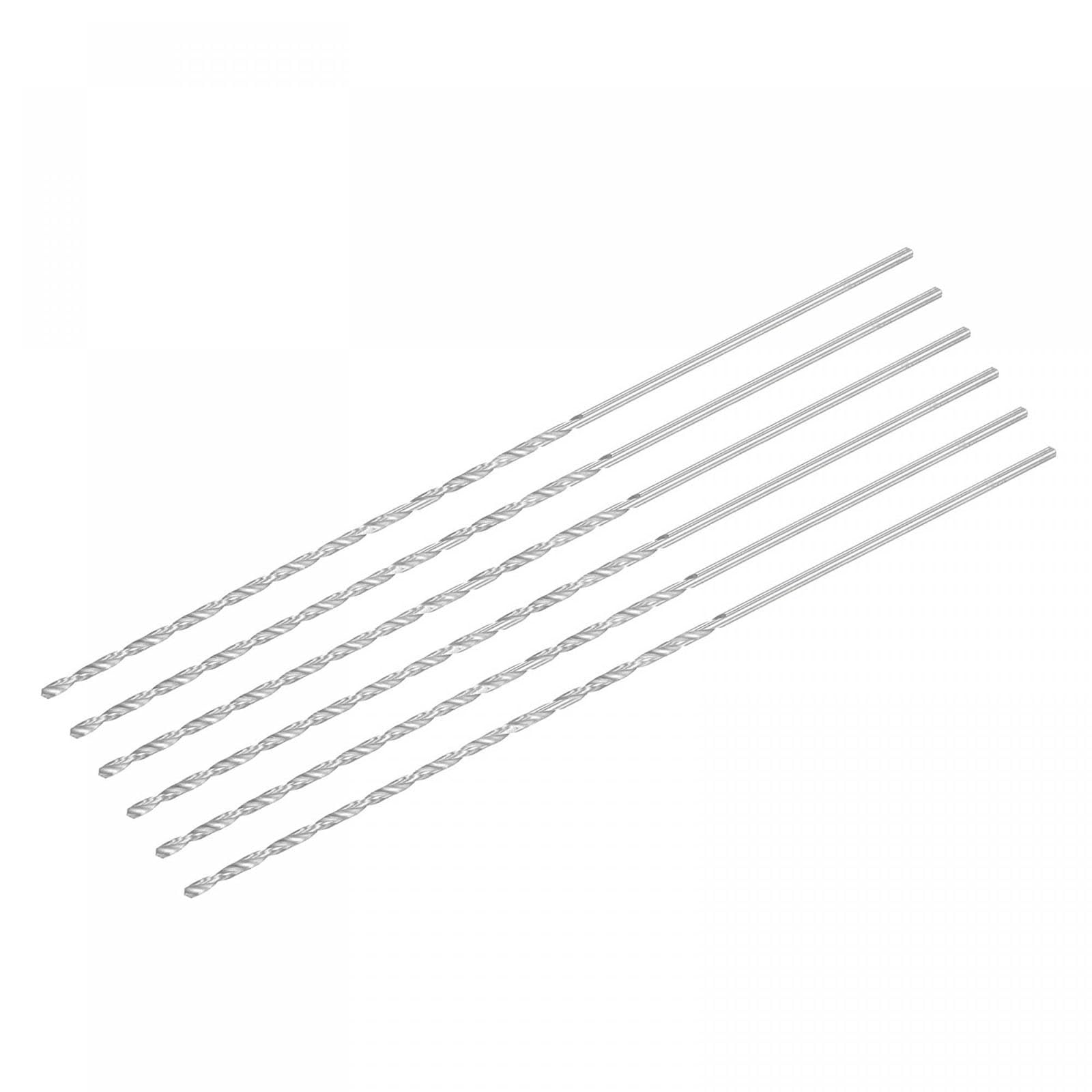 TA-VIGOR 6Pcs 3mm Extra Long Twist Drill Bits, 300mm Length High-Speed Steel HSS Straight Shank Spiral Drill Bits for Wood Metal Aluminum Plastic — image 1