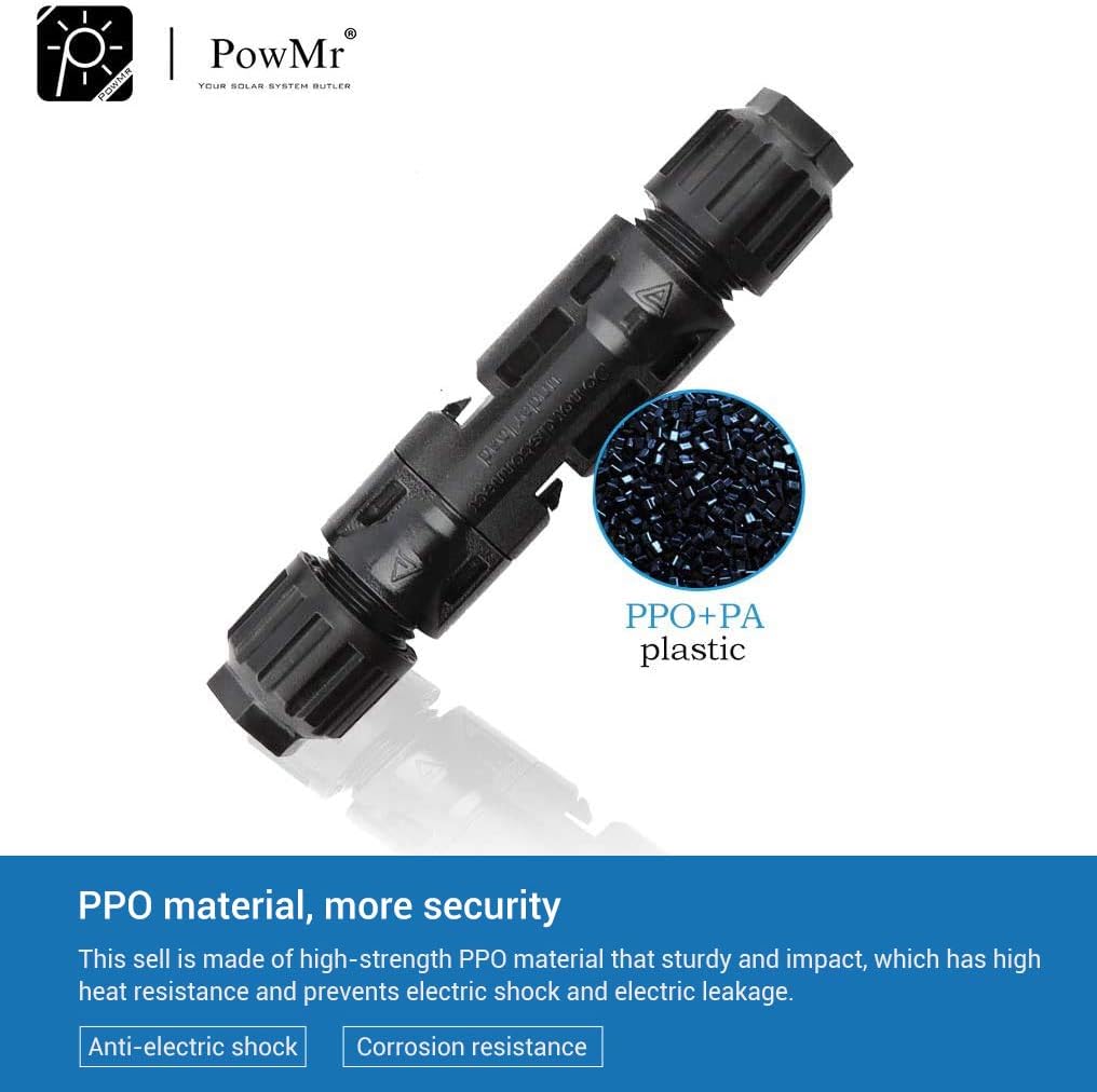 PowMr 100PCS Solar connectors - M-C-4 Male/Female IP67 Solar Connectors(50 Pairs Solar connectors): Garden & Outdoor