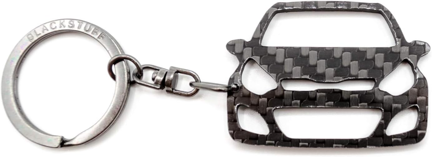 BlackStuff Carbon Fiber Keychain Keyring Ring Holder Compatible wtih Rio 2011-2017 BS-734 - Image 3