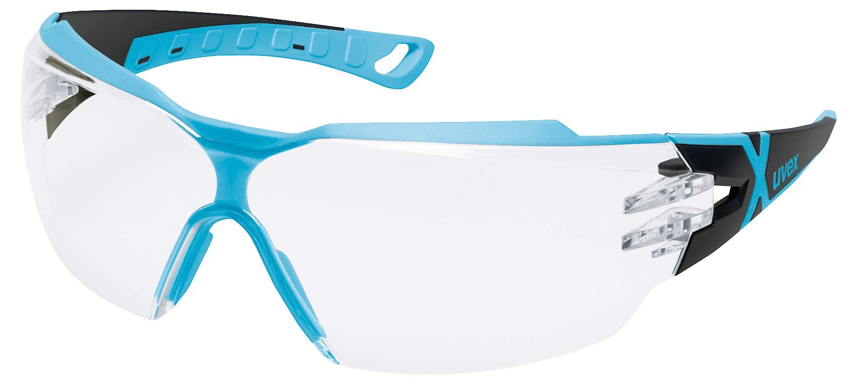 Uvex Pheos CX2 Retail Safety Glasses - Suprav Excellence - Transparent/Black/Blue