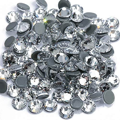 Facerain Hot Fix Rhinestones Crystal Clear White Flatback Hotfix Rhinestone SS3-SS40
