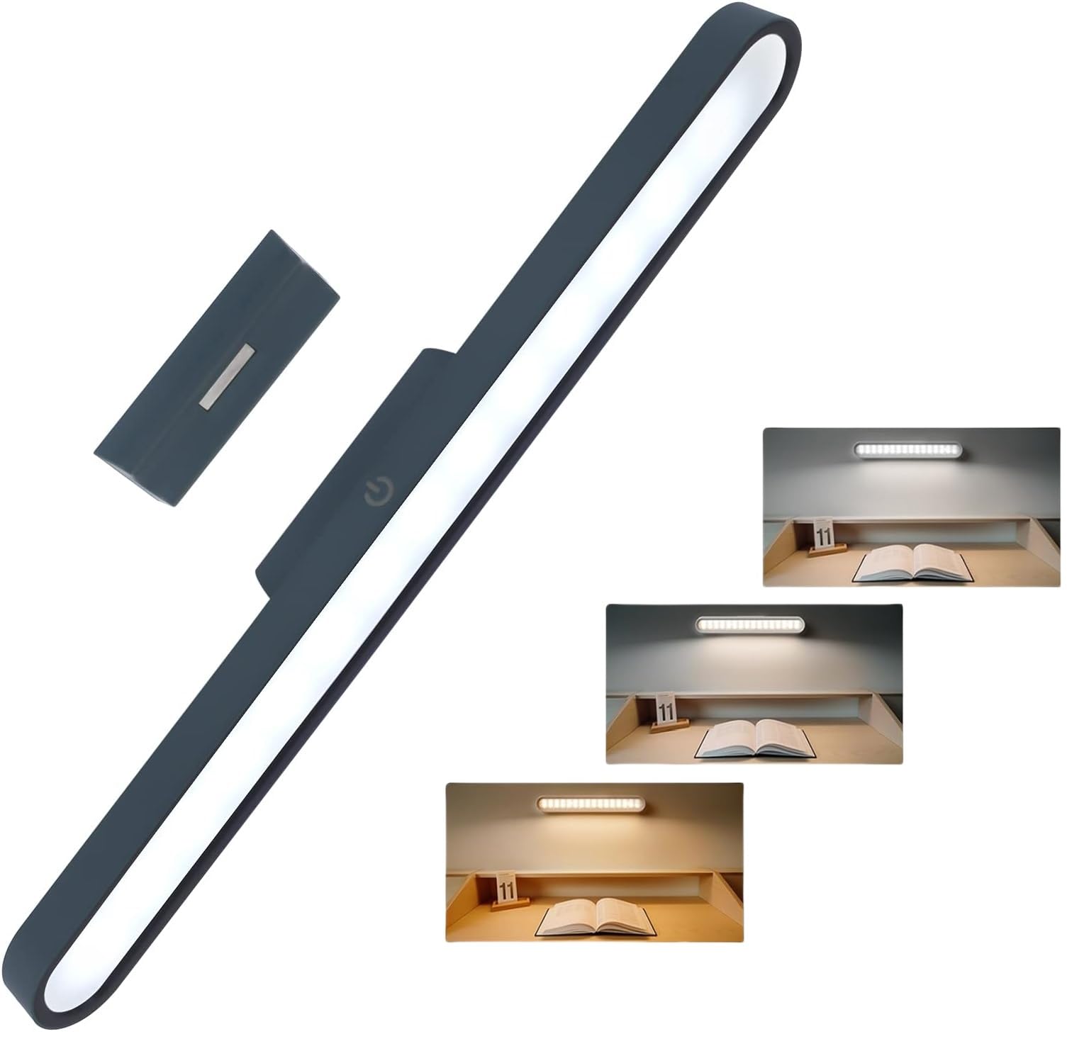 OriFiil Under Cabinet Kitchen Lights, 2500mAh Rechargeable LED Closet Lights with 3 Colors & Dimming, Wireless Magnetic Light Bar for Wardrobe, Counter, Mirror, Shelf, Cupboard