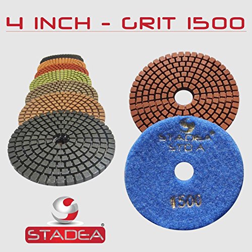 STADEA-Premium-Grade-Wet-4-Diamond-Polishing-Pads-Set-Rubber-Backer-For-GRANITE-MARBLE-STONE