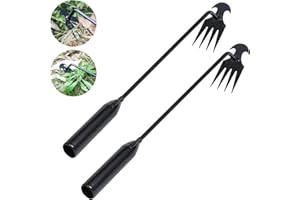 HRADHOL Weeder Puller Tool Weeding Tools Weed Puller Tool for Weed Artifact Uprooting Weeding Tool,4 Teeth Manganese Gardening Hand Weeder Tools,Garden Weed Puller,Weeding Tool for Growing Agricultural
