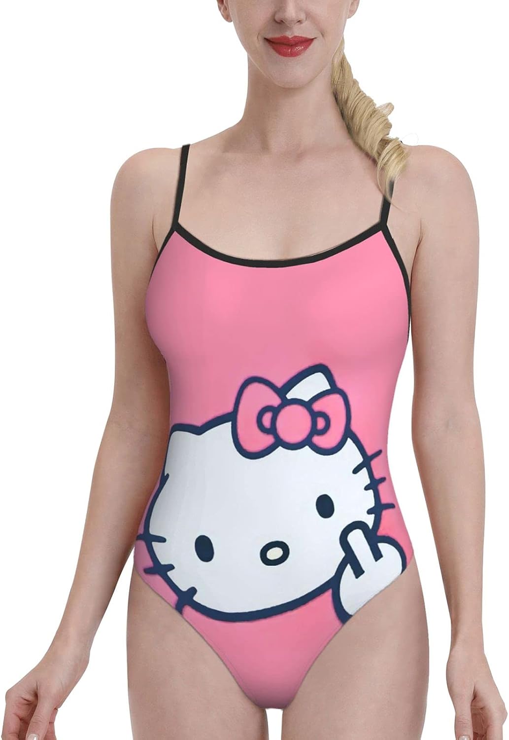 Hello Kitty Cartoon Ladies One Piece Swimsuit Sexy Swimsuit Beach