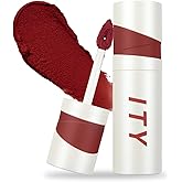 ITY Velvet Matte Finish Lip Stain-Mousse Textured Lip Clay, Red Shade, Conceals Lip Lines, Rich Pigment Lip Tint Lipsticks, 0.14 oz (4g) in Ruby