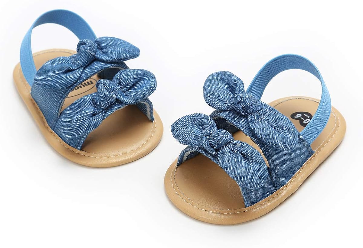 Baby Girls Sandals Summer Shoes Outdoor First Walker Toddler Girls Shoes for Summer: Clothing