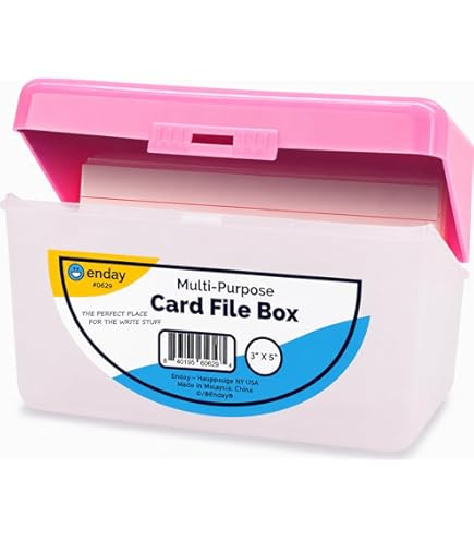 Amazon.com : Oxford 01351 Plastic Index Card Flip Top File Box