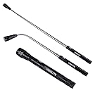 Magnet 3 x LED Magnetic Pickup tool, Telescoping Flexible Extensible Led Flashlights,Perfect Mechianic pick-up tools gifts for oler men, 4 x LR44 Batteries (Included)