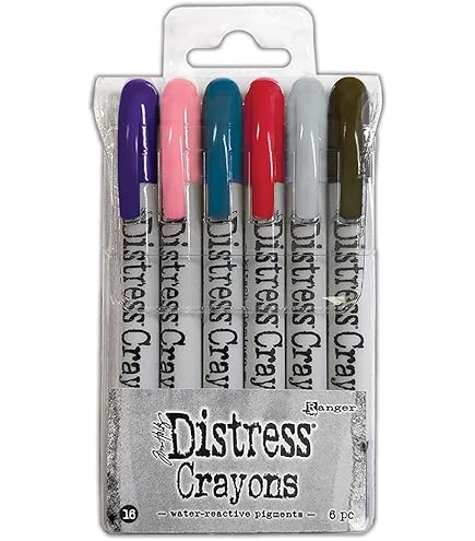 Amazon.com: Ranger Tim Holtz 18 Distress Crayons Bundle: Sets 8, 9, 10