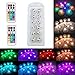 Sxstar 12pcs Submersible LED Lights,Waterproof Underwater Lights,Battery Powered RGB Colour Changing Tea Lights with IR Remote Control for vase, bowls, aquarium and party decoration
