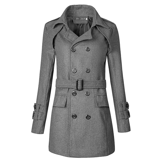 Amazon Xfentech スーツジャケット メンズ トレンチコート 長い