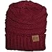 Debra Weitzner Womens Winter Slouchy Beanie Hat and Infinity Scarf Set - Knit Ski Skull Cap and Loop Scarf for Women Burgundy