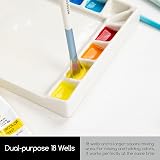 MEEDEN Ceramic Artist Paint Palette 18 Wells 20.3x14cm for All Paints view 4
