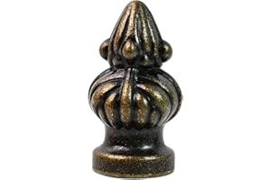 Dirvcp Vintage Lampshade Decoration Brass Lamp Cover Knob with Double Threaded Screws, Suitable for 3/8" and 1/4-27 inches (1 Pack)