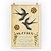 Lantern Press 9x12 Inch Art Print Wall D√©cor, Swallow, Tattoo Flash Sheet