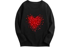 Styxlyn Girls Boys Valentines Sweatshirt 2025 Love Graphic Crewneck Long Sleeve Tops VDAY Sweatshirts Funny Clothes 3-10 Year
