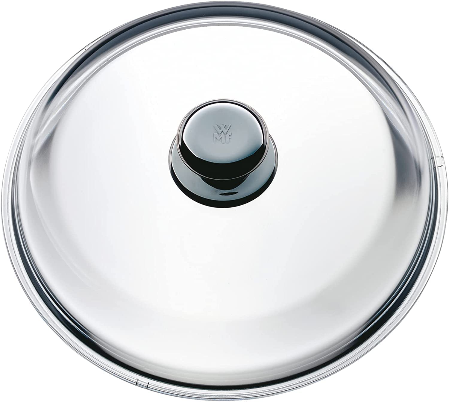 WMF Glass Lid with Metal Knob, Stainless Steel, Transparent, 24 cm โ image 1