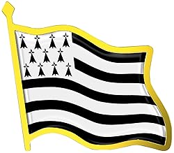 Brittany Flag Lapel Pin - Enamel Metal National