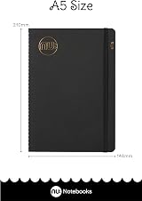 nu: Kraft Collection Black Stitched Spine A5 Notebook Multipack of 3 view 3