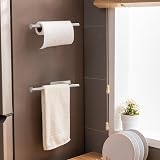 Ibergrif M34055A Kitchen Roll Holder Under Cabinet Stainless Steel Grey view 4