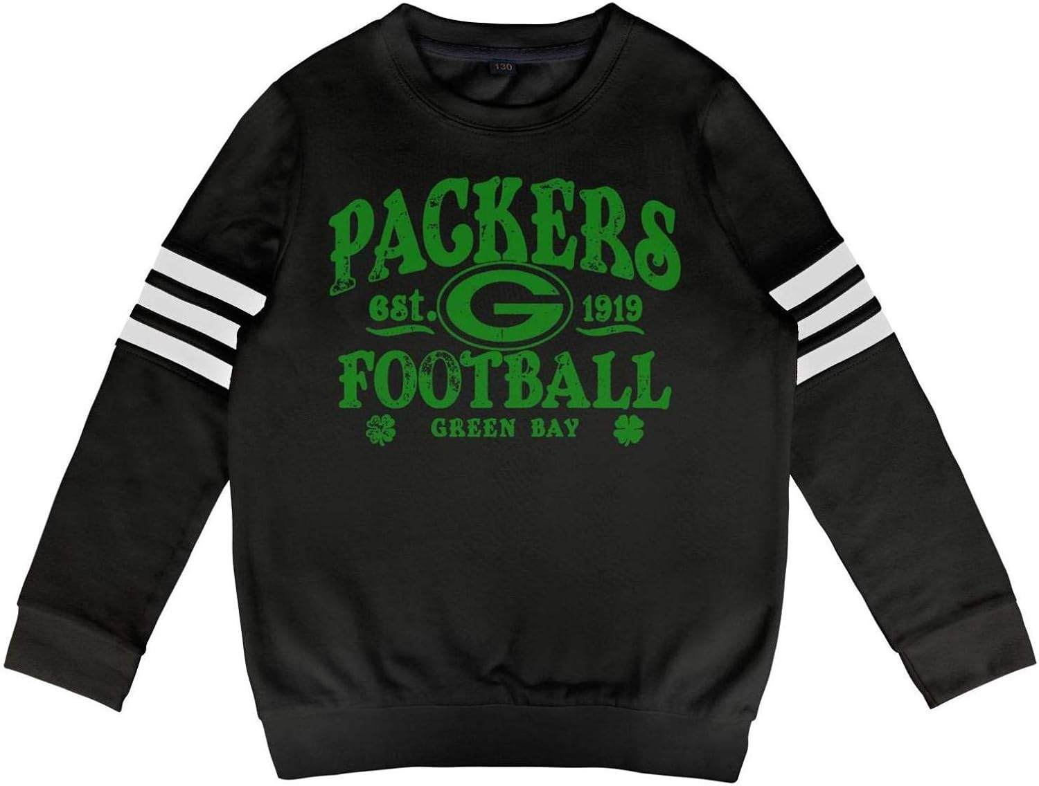 St. Patrick's Day Green Clover Irish Girls Kids Long Sleeve Hooded Funny