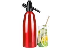 LANGSHI Soda Siphon, 1 Liter Soda Siphon for Carbonating Water, Portable Seltzer Siphon Soda Water Maker for Home Bar