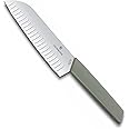 Victorinox Swiss Modern Santoku Knife - Sharp Kitchen Knife for Dicing, Slicing & Mincing - Premium Kitchen Accessories - Olive Handle, 7"