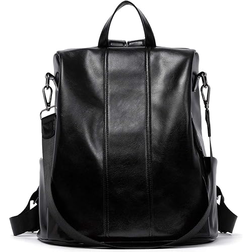 BROMEN Women Backpack Purse Leather Anti-theft Travel Backpack Fashion Shoulder Handbag