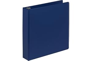 Samsill 2 Inch Document Storage Binder, Made in USA, FSC 100% Recycled Chipboard, Round Ring, 3 Ring Binder, Navy