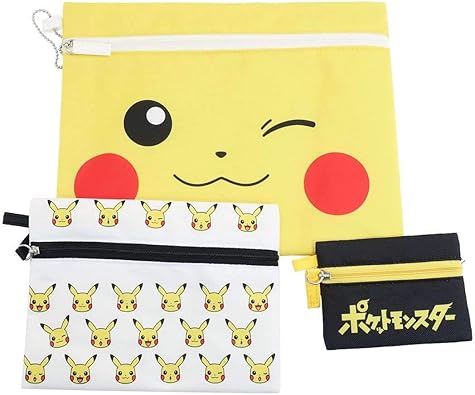 Amazon ポケモン ポーチ 大中小 3点セット 3連 フラット トラベル ポーチ ポケットモンスター Pz Mmc01 ピカチュウset ポケットモンスター バッグインバッグ