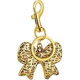 Bow Leopard Keychain – with Leopard Print Bows for Bag Charms,Cool Keychains Gifts for Women & Girls