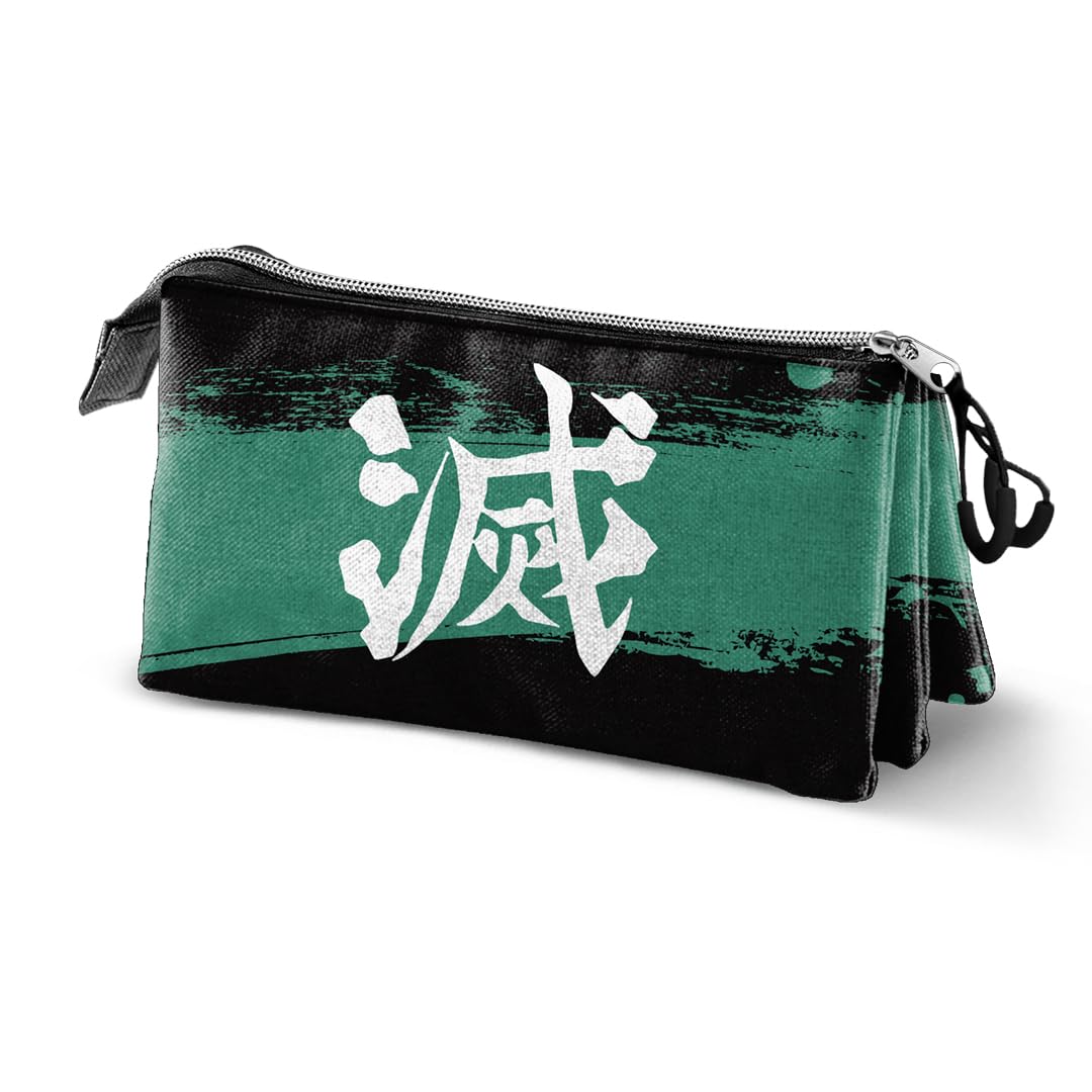 KARACTERMANIA Demon Slayer Sutoriku-Triple Pencil Case, Multicolour, 23 x 11 cm
