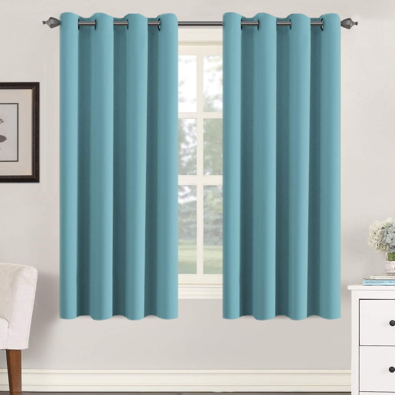 Best yellow aqua kitchen curtains