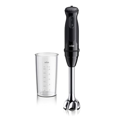 Braun MQ50001M Vario Hand Blender – 21-Speed Handheld Immersion Blender with PowerBell VPlus, TurboBoost & EasyClick Systems, Stainless Steel Blades, SplashControl, 500W, Hand Blenders for Smoothies