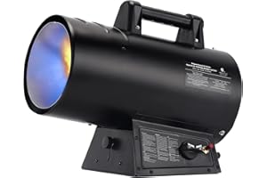 Uthfy 60,000 BTU Forced Air Heater, Portable Forced Air Propane Heater with 7.8“ Hose, Liquid Propane Gas Torpedo Heater for Garage, Construction Sites, Workshop, CSA Listed