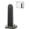 CSNRHG John Hancock Center Chicago Architecture Model Building Blocks Sets The Office Landmarks Skyline Set Toys Collection for Kids Adults 1284Pcs