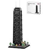 CSNRHG John Hancock Center Chicago Architecture Model Building Blocks Sets | The Office Landmarks Skyline Set Toys Collection for Kids Adults 1284Pcs